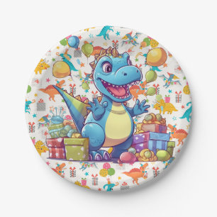 Happy Birthday Dinosaur Paper Plates