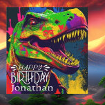 Happy Birthday Dinosaur Roar  Card<br><div class="desc">Happy Birthday Dinosaur Cool Jurassic 
Dinosaur BIRTHDAY personalized BIRTHDAY PARTY for a little dinosaur-gender-neutral . Quickly Create & Customize Your PARTY Invitation. Click the "Customize it!" button to change the text size,  text color,  font style and more! Matching items available in store!</div>