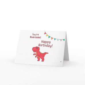 Happy Birthday Dinosaur Roarsome Birthday Card