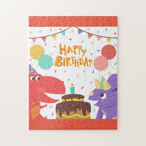 Happy Birthday Dinosaurs Jigsaw Puzzle