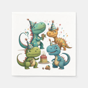 Happy Birthday Dinosaurs Napkins