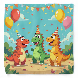 Happy birthday dinosaurs theme bandana