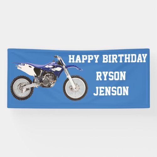 Happy Birthday Dirt Bike Childs Birthday Banner