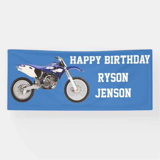 Happy Birthday Dirt Bike Child's Birthday Banner