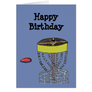 Happy Birthday disc golf greeting card