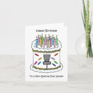 Happy Birthday Disk Golf Player Card