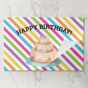 Happy Birthday Disposable Placemat