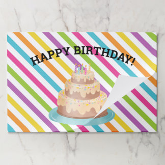 Happy Birthday Disposable Placemat