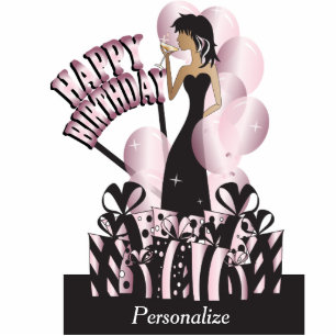 Happy Birthday Diva Girl DIY Name Pink Cutout