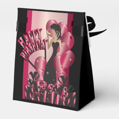 Happy Birthday Diva Girl  DIY Name  Ruby Red Favor Boxes