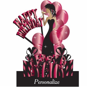 Happy Birthday Diva Girl   DIY Name   Ruby Red Statuette