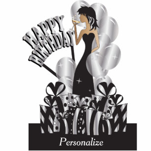 Happy Birthday Diva Girl   DIY Name   Silver Cutout