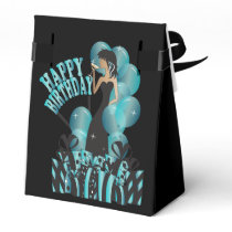 Happy Birthday Diva Girl | DIY Name | Turquoise Favor Boxes