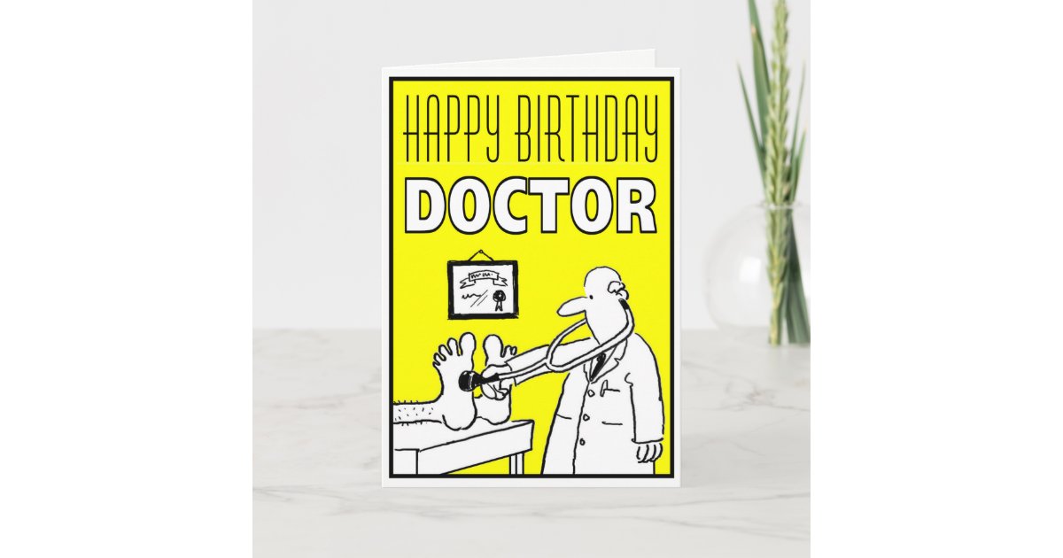 Happy Birthday Doctor Card to Personalise Inside | Zazzle
