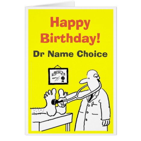 Happy Birthday Doctor Card to Personalise Inside