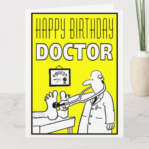 Happy Birthday Doctor Card to Personalise Inside