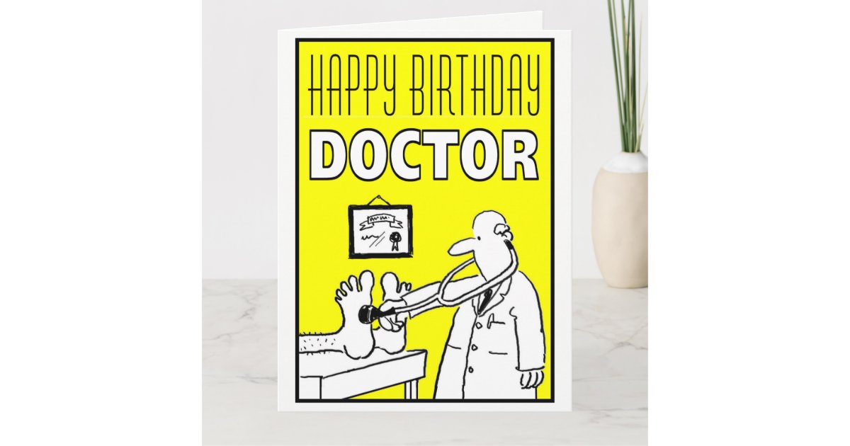 Happy Birthday Doctor Card to Personalise Inside | Zazzle.com