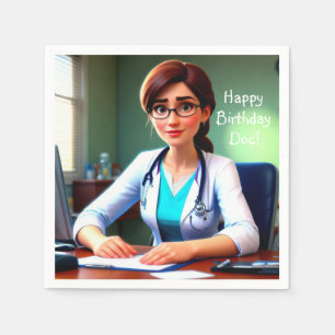 Happy Birthday Doctor Napkins