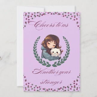 Happy birthday dog,cat,pet animals Invitation card