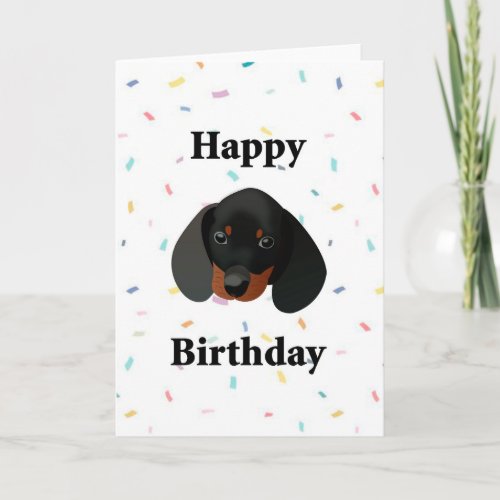 Happy Birthday Dog Dachshund Funny Greeting Card