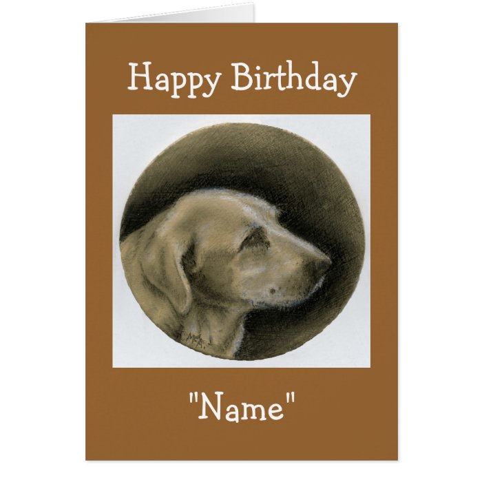 Happy Birthday   Dog Drawing Greeting Card