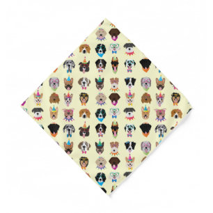 Happy Birthday Dog Faces Pawty Animals Bandana