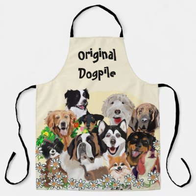 Happy Birthday Dog Pals Personalize Text Apron