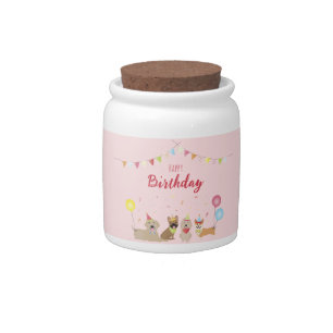 Happy Birthday Dog Party Candy Jar