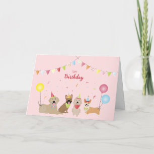 Happy Birthday Dog Party Card