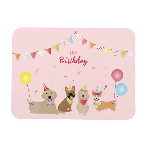 Happy Birthday Dog Party Magnet