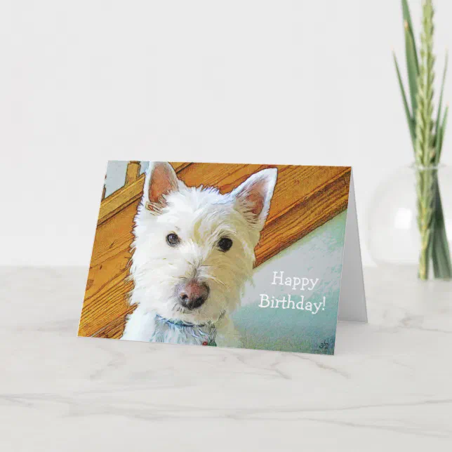 Happy Birthday Doggone It! With Westie Dog Card | Zazzle