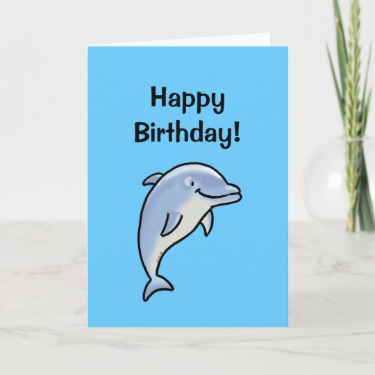 Happy birthday! (dolphin) card | Zazzle.com