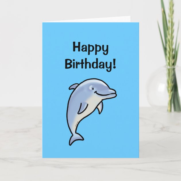 PERSONALISED DOLPHIN BIRTHDAY CARD ANY NAME AGE GREETINGS OCCASION 