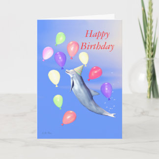 Happy Birthday Dolphin Card