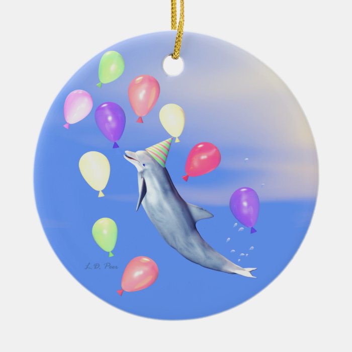 Happy Birthday Dolphin Ornament