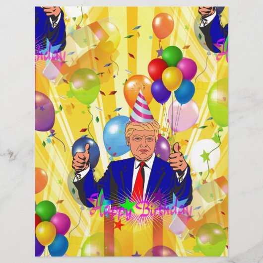 happy birthday donald trump (Front)