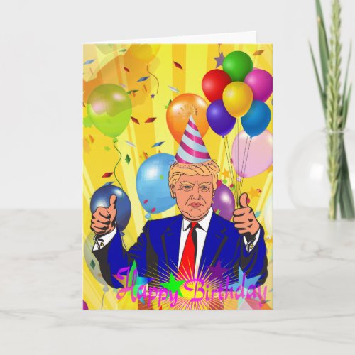 happy birthday donald trump card