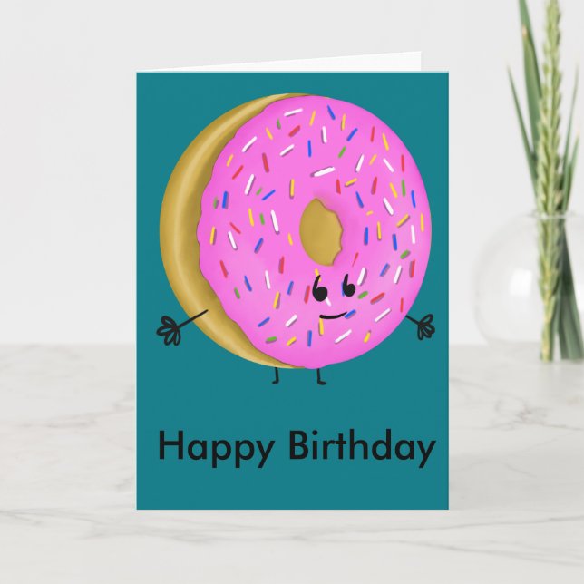 Happy Birthday Donut Card (Front)