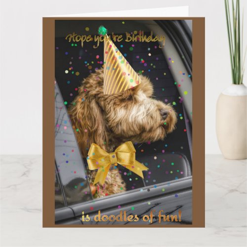 Happy Birthday doodle dog card