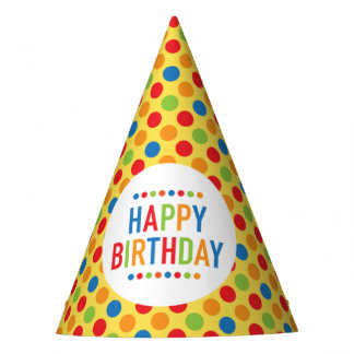 Happy Birthday Dots Party Hat