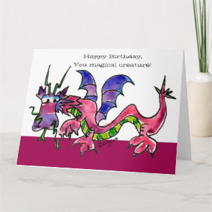Happy Birthday Dragon Beast Friend Card