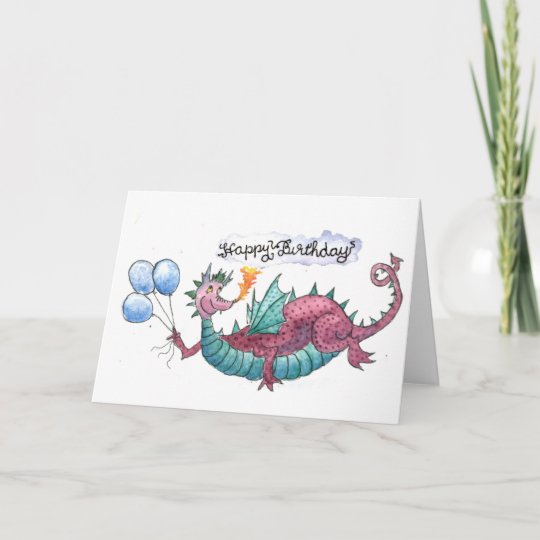 Happy Birthday Dragon Card | Zazzle.com
