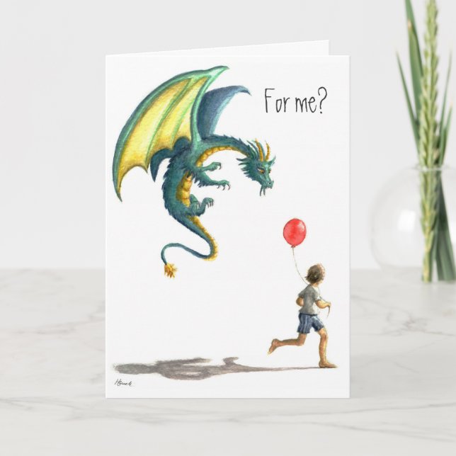 Happy Birthday Dragon Card (Front)