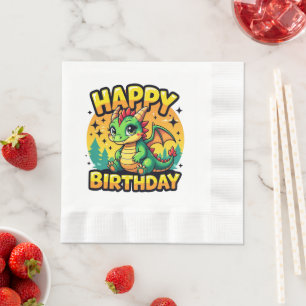 Happy Birthday Dragon Napkins