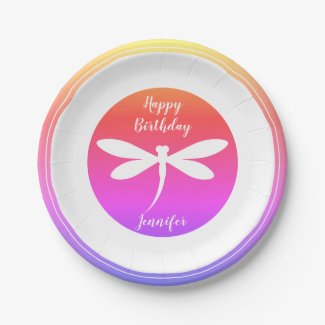 Happy Birthday Dragonfly Template | Colorful & Fun