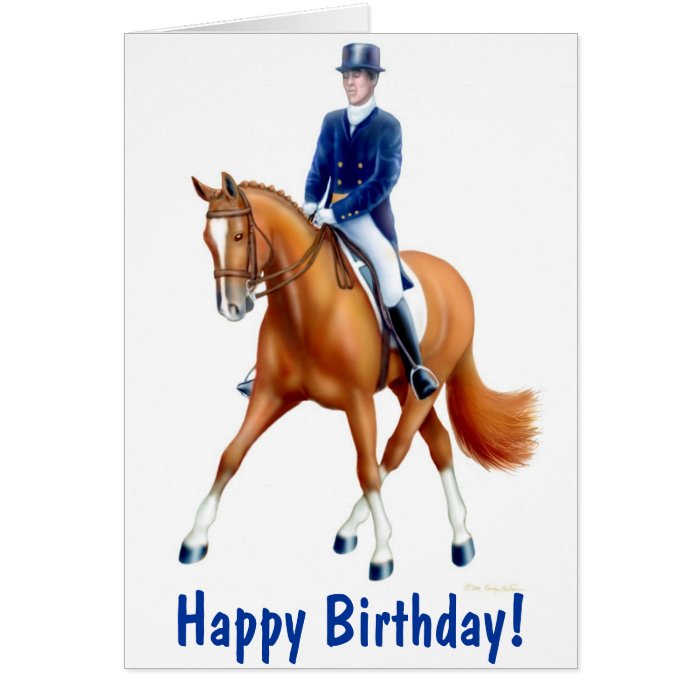 Happy Birthday Dressage Horse Card