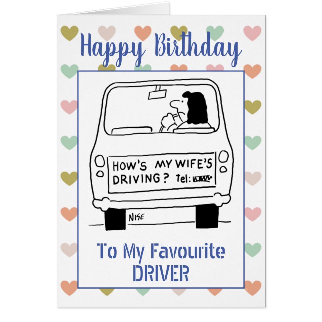 Happy Birthday Driver Cards (Front)