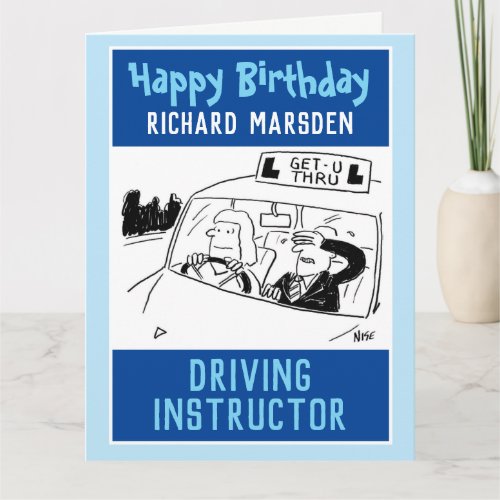 Happy Birthday Driving Instructor Card