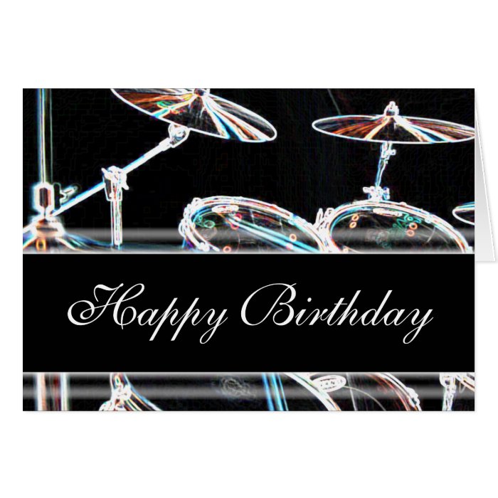 Happy Birthday Drum Kit Card Zazzle