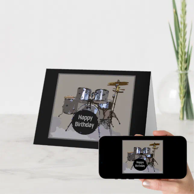 Happy Birthday Drums Card Zazzle